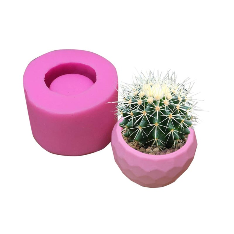 Small Silicone Flower Pot Mold Ceramic Cement Clay Mold Succulent Plants Planter Pot Epoxy Resin Mould Candle Holder Candy Soap Crafts Home Decor
