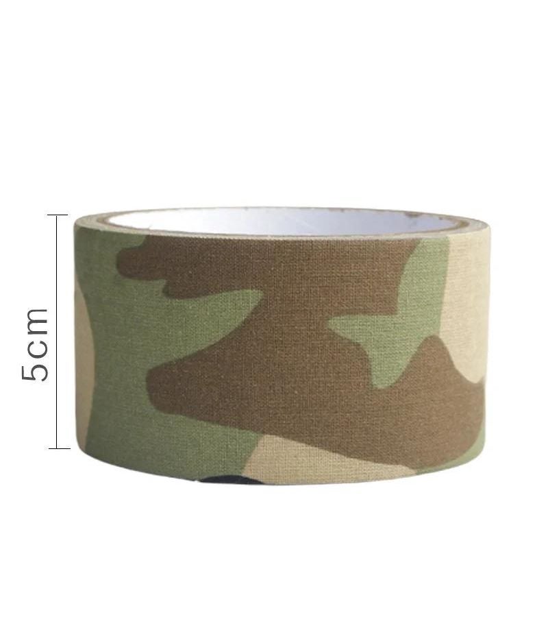 شريط تمويه ذاتي اللصق E-camo عالي الالتصاق بقاعدة قماشية، مضاد للانزلاق، ضمادة لف خارجية للتصوير الفوتوغرافي - Image 2