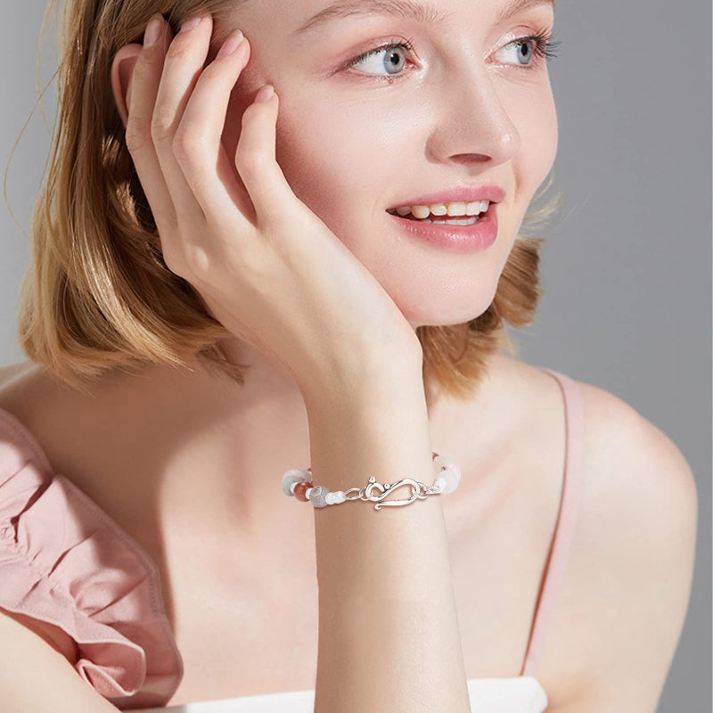 PH PandaHall 40 Sets S Ring Toggle Clasps Tibetan Silver S Hook Rings Jewelry Clasps Ring Clasp Connectors Jewelry Findings for Necklace Bracelet Making and DIY Crafts - Image 4