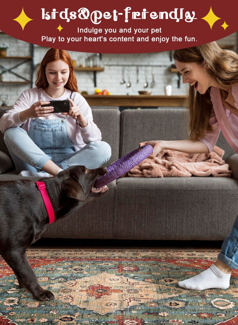 HomarKet Boho Machine Washable Rugs - 140 x 200 cm Area Rugs for Living Room Non-Slip Oriental Throw Bedroom Rug Ultra-Thin Large Office Dining Room Rug Accent Floor Carpet for Kitchen Laundry Room Entrance - Image 2