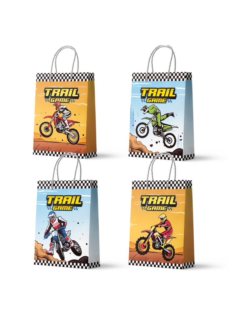 FRUITFUL PARTY Motorcycle Party Gift Bags, 24 Pcs Dirt Bike Party Bags Set - Motocross Themed Party Favor Bags, Dirt Bike Party Gift Treat Bags & Dirt Bike Goodie Bags, for Dirt Bike Birthday Party Decorations  - Image 2