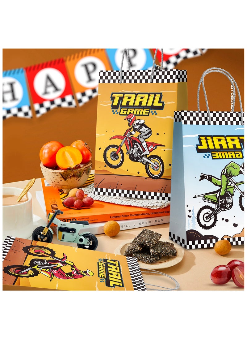 FRUITFUL PARTY Motorcycle Party Gift Bags, 24 Pcs Dirt Bike Party Bags Set - Motocross Themed Party Favor Bags, Dirt Bike Party Gift Treat Bags & Dirt Bike Goodie Bags, for Dirt Bike Birthday Party Decorations  - Image 4