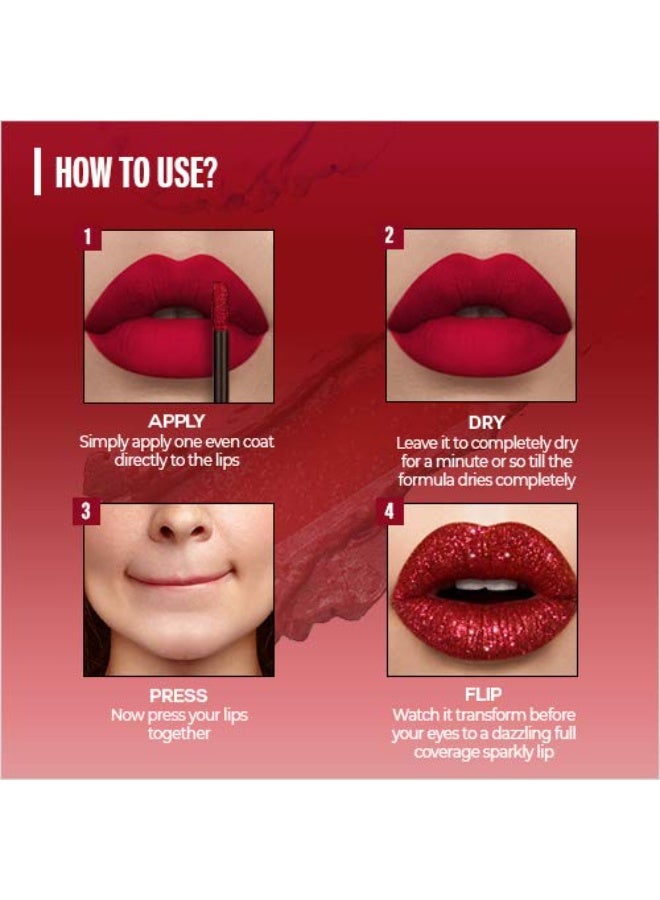 Colorbar Starry Flip Lip Color, Matte Finish - Pout Perfect, Pink, 3 g | Highly pigmented | Smotth texture| Long lasting and lightweight - Image 5