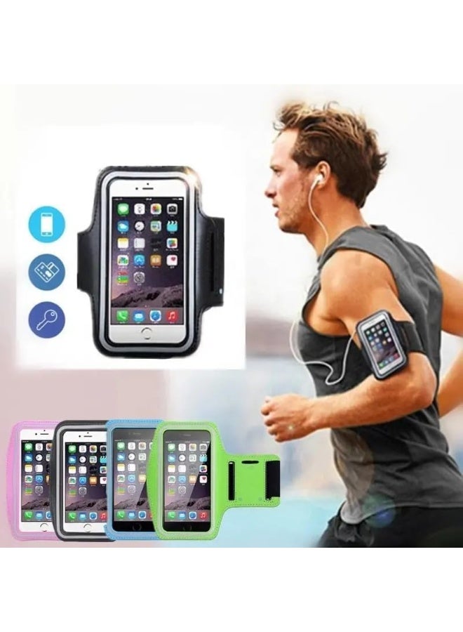 Sweat-resistant sports arm phone holder compatible with phones up to 6.5 inches - Multi-color (for running, exercise, and cycling) - Image 1