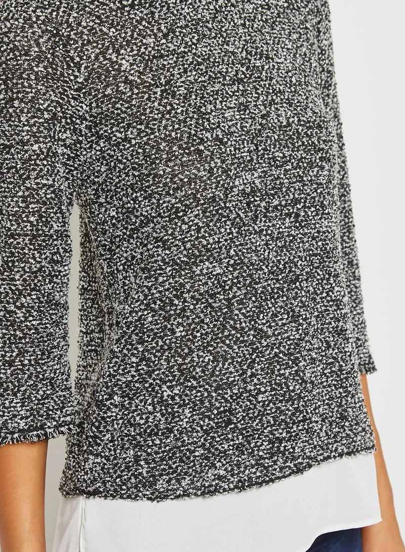 DOROTHY PERKINS Printed Long Sleeve 2 in 1 Top