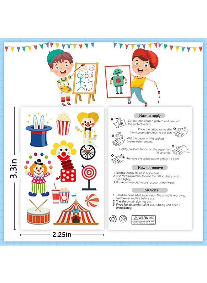 10 ورقات من أوشام الكرتون المؤقتة المتلألئة للأطفال، آمنة وغير سامة، لاصقات أوشام متلألئة مقاومة للماء، هدايا ملصقات مختلطة للأطفال - Image 2