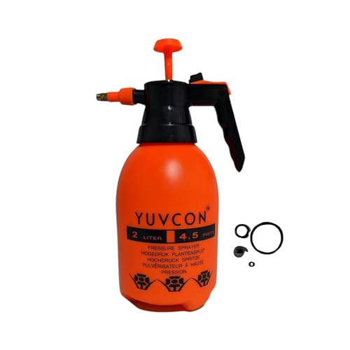 YUVCON Spray Bottle for Plants, Gardening Water Pump Sprayer with 2 Liter Capacity, Works in Jet & Sprinkle Mode, Pressure Pump (2 Litre Red) - Image 4