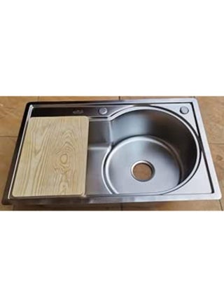 Kitchen Sink, Drainer And Soap Dispenser (72 X 45 X 22Cm