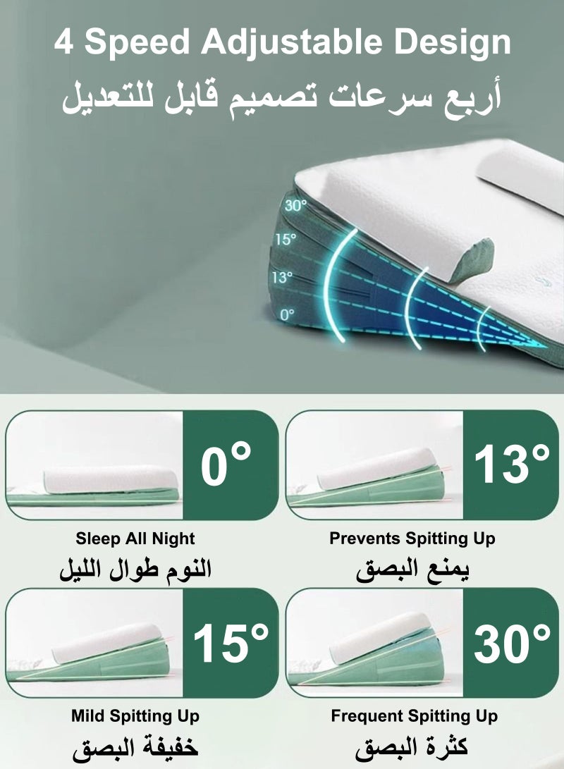 CoddleBaby Baby Anti-Reflux Pillow (0-30°) - Relieves Spit-Up & Colic with Supportive Side Rails, Brown - Image 2