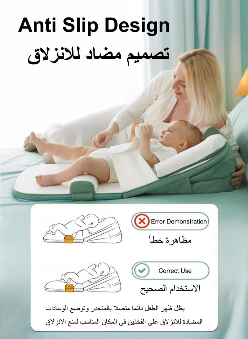 CoddleBaby Baby Anti-Reflux Pillow (0-30°) - Relieves Spit-Up & Colic with Supportive Side Rails, Brown - Image 3