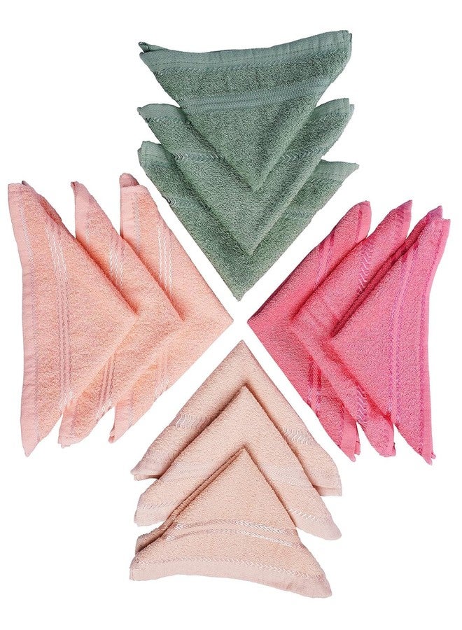 ORAS Cotton Small Size Handkerchief/Rumal/Face Towel | Extra Soft and Super Absorbent for Women's - Set of 6 (10" x 10" inch) Casual Style - Multicolored - Image 4