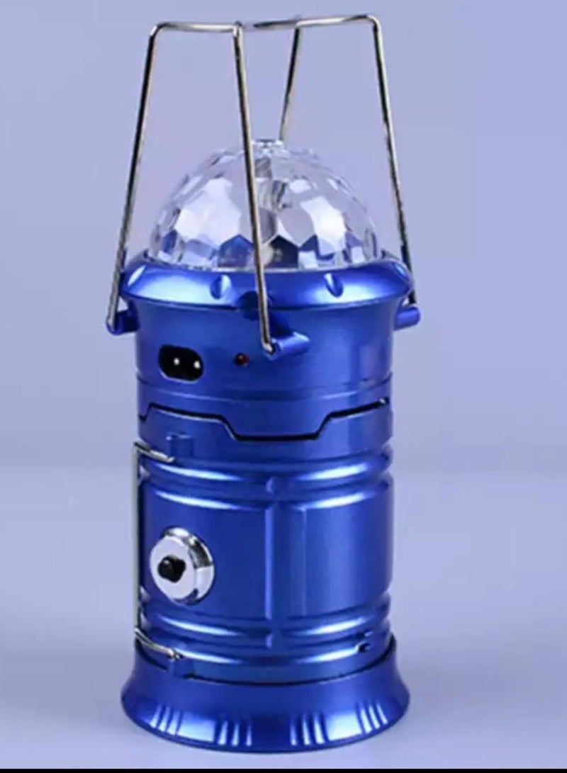 دي إل سي  فانوس تخييم LED كريستالي قابل لإعادة الشحن عبر منفذ USB مع إضاءة مسرحية ملونة ووظيفة مصباح يدوي - Image 2