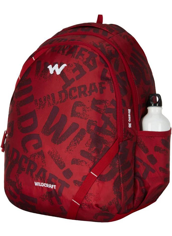 WILDCRAFT - Wildcraft Typo Grung Bravo 35 Backpack Red - Image 1