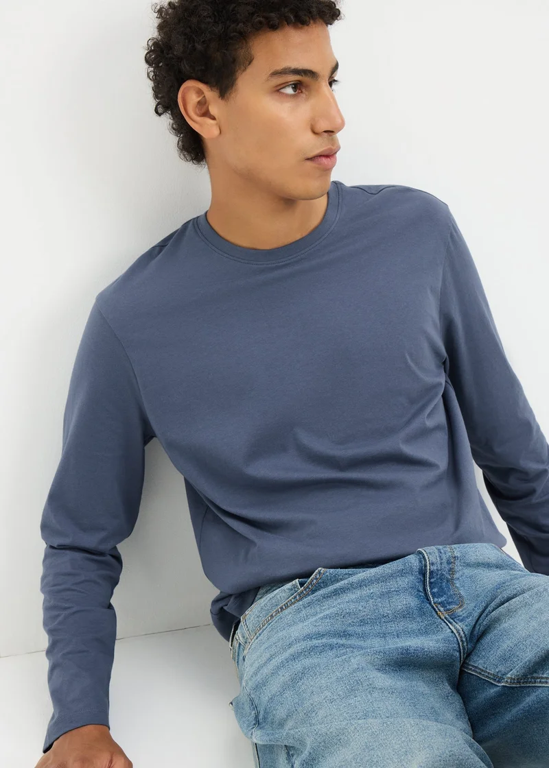 ماتلان تي شيرت أساسي بياقة دائرية أزرق