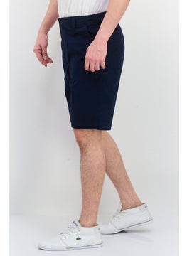 Jack Jones Men Solid Embroidered Logo Chino Short, Navy  - Image 2
