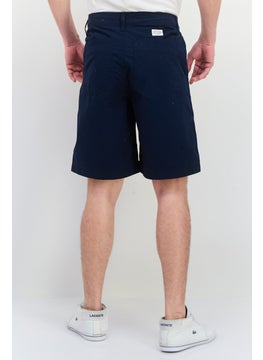 Jack Jones Men Solid Embroidered Logo Chino Short, Navy  - Image 3