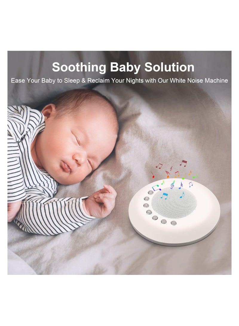 Portable Sound Machine for Babies and Adults, 28 Soothing Sounds for Sleep, Noise Maker with Lullabies and Shushing, Ideal Baby Sleep Soother, Perfect Registry Gift.