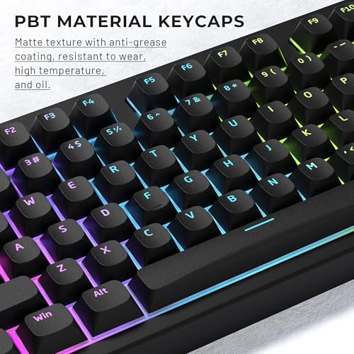 GMKWTL XVX Shine Through Keycaps, Black Semi Translucent Keycap Set, Double Shot PBT Keyboard caps Compatible with Cherry Gateron MX Switches Mechanical Keyboard - Image 4