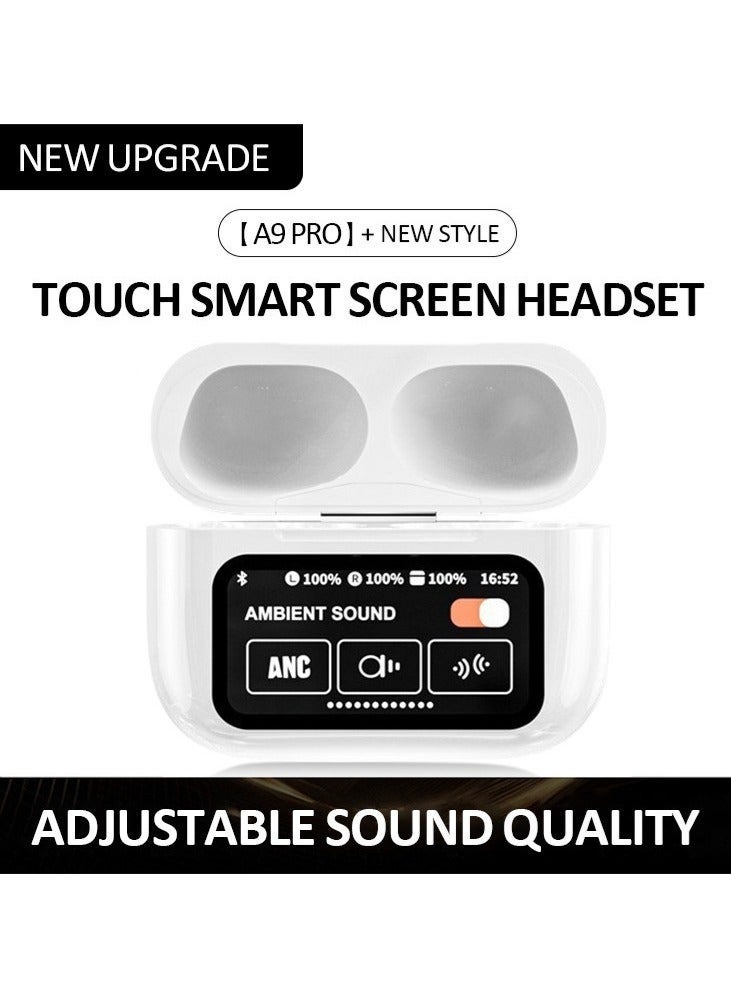Arabest AI Translation Earphones, Support English Arabic Translation, Equipped with LED Smart Touch Screen, Active Noise Cancellation, Long Battery Life Playback Time - white - Image 5