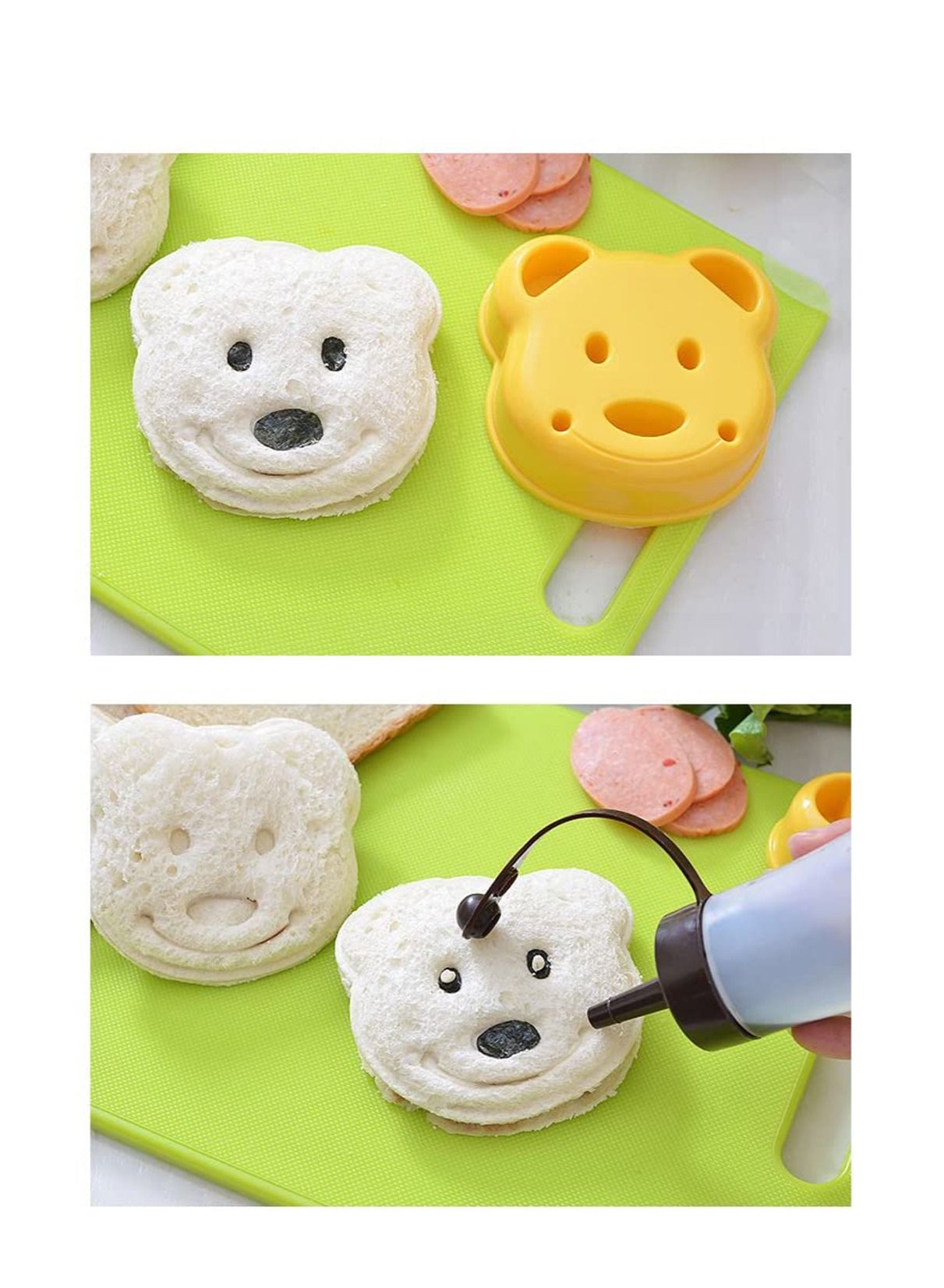 DIY Picnic Kitchen Animal Mould Rice Shaper Bento Accessories Cute Panda Bear Sandwich Cutter Cake Bread Toast Maker Mini Shape 