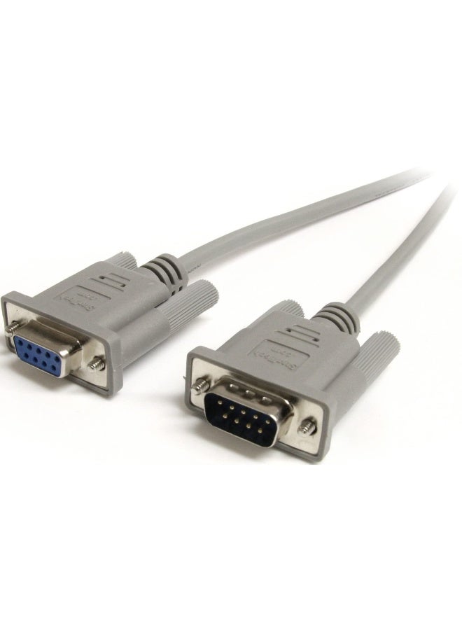 StarTech.com 6ft Straight Through Serial Cable - DB9 M/F (MXT100) Gray - M/F - Image 1