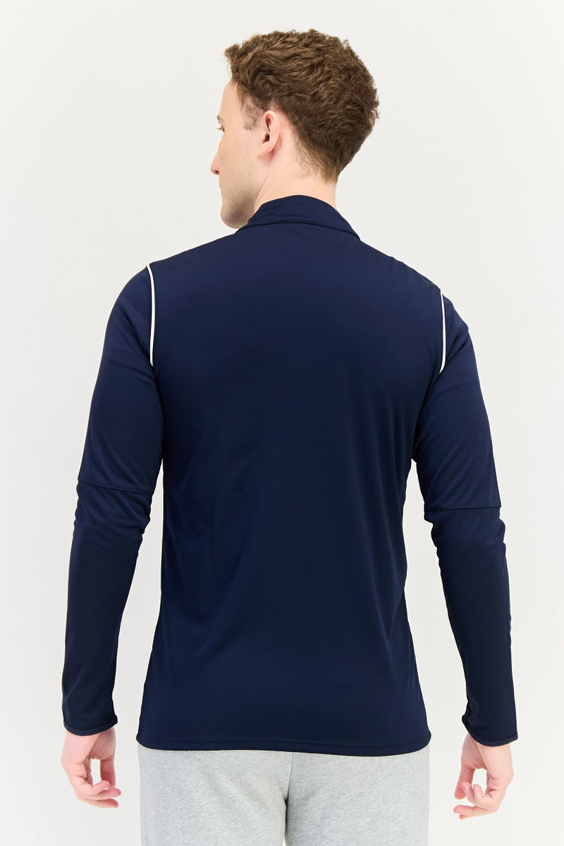 Nike Men Dri-Fit Long Sleeve Training Track Jacket, Navy - Image 2