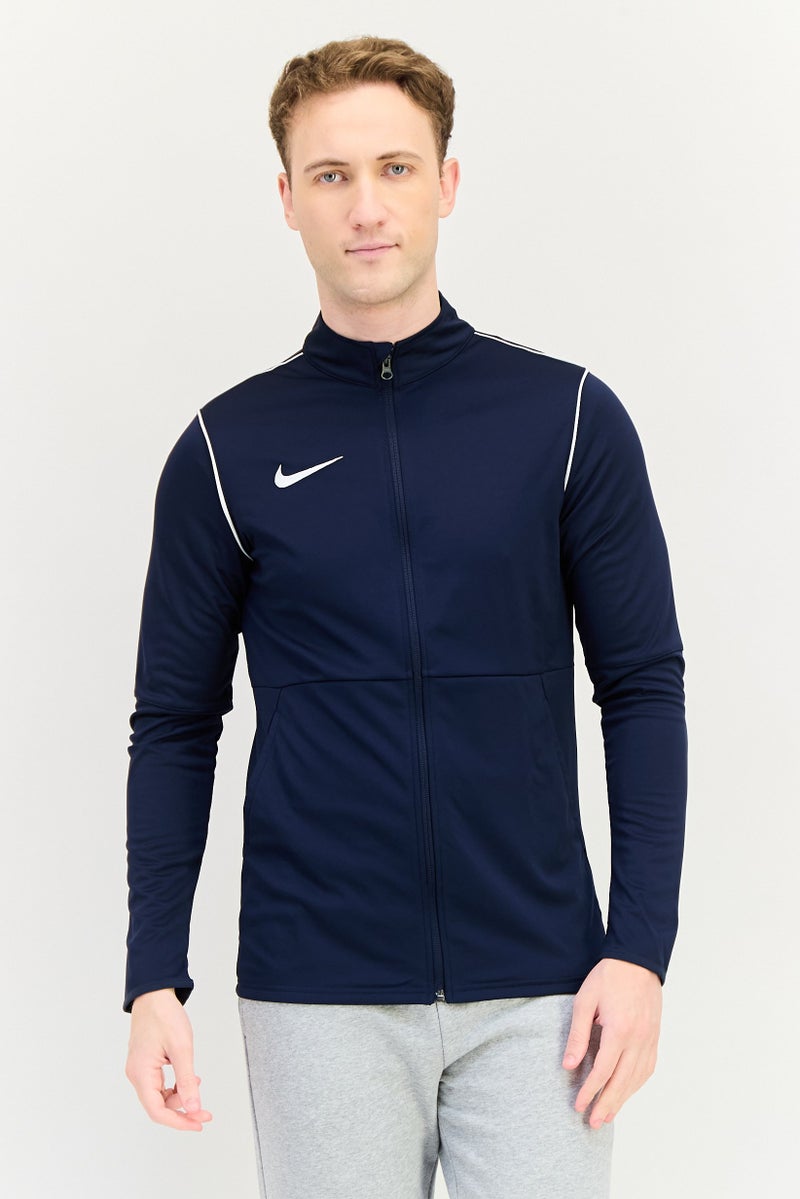 Nike Men Dri-Fit Long Sleeve Training Track Jacket, Navy - Image 1