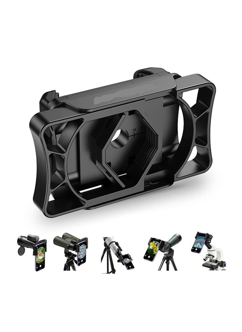 SYOSI - SYOSI Telescope Adapter, Phone Adapter Mount Working with Spotting Scopes & Binoculars & Monocular & Telescope & Microscope Fits Almost All Optical Equipment and Smartphones on the Market - Image 1