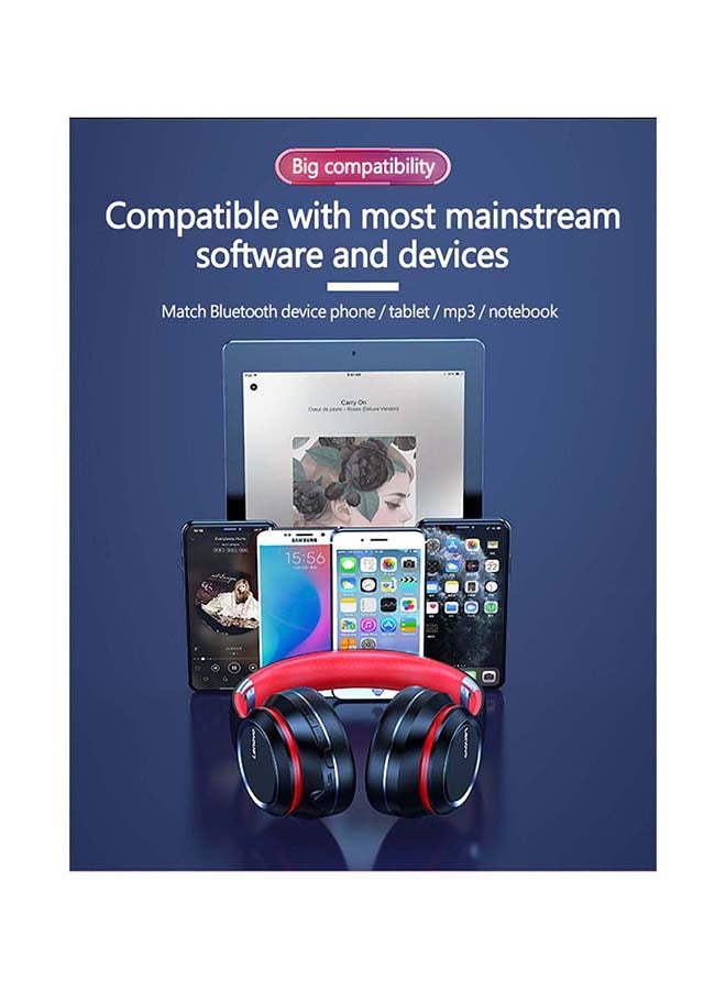 Lenovo HD200 BT Over-Ear Headphone Black/Red - Image 4