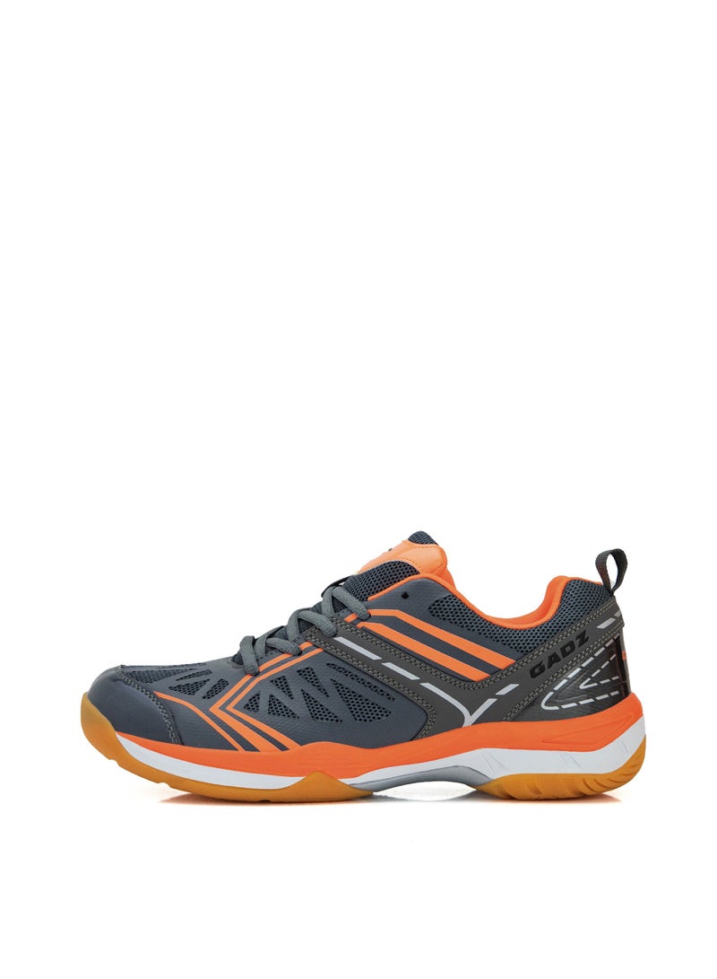GADZ Gadz Smash Series Badminton/ Tennis/ Indoor Court/ Training Sports Shoe MG1002-5 Grey/Org  - Image 3