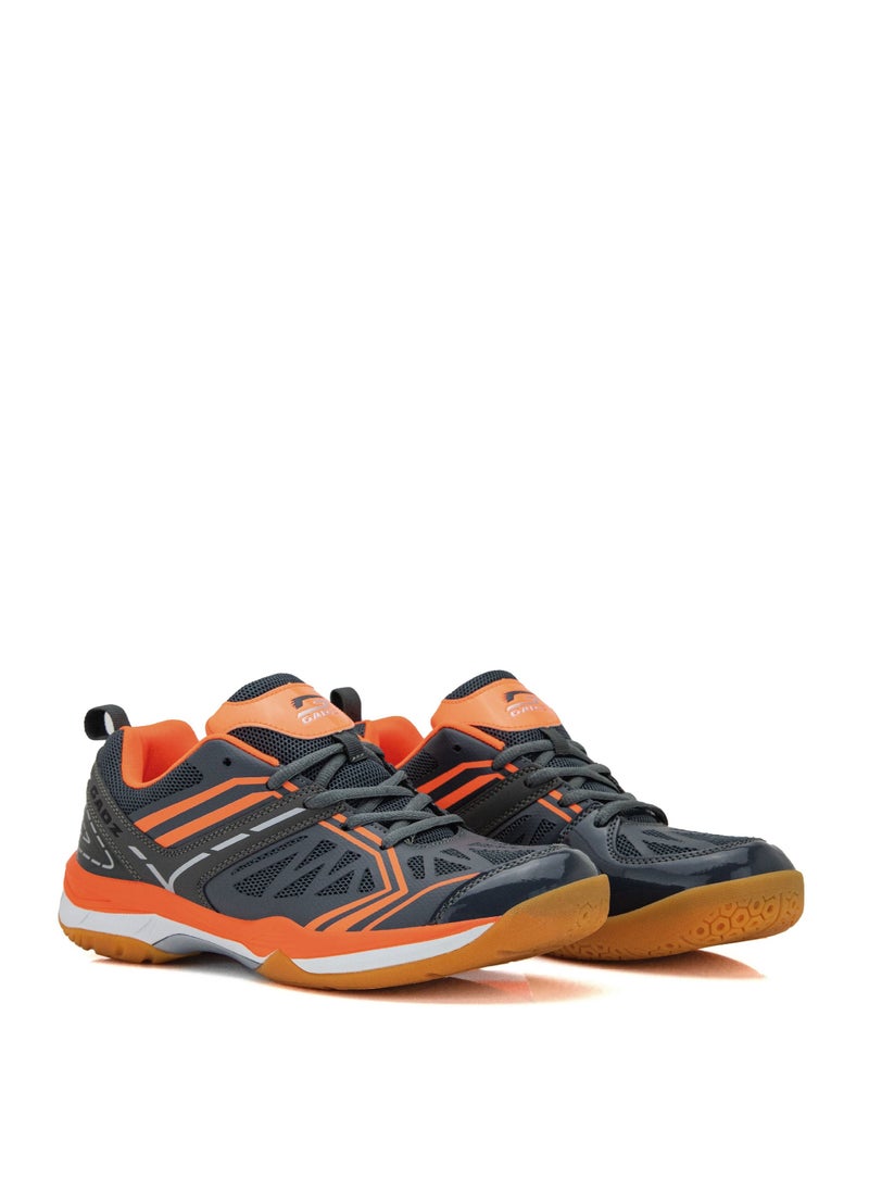 GADZ Gadz Smash Series Badminton/ Tennis/ Indoor Court/ Training Sports Shoe MG1002-5 Grey/Org  - Image 2