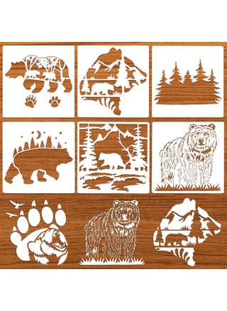 6 Pieces Forest Bear Claw Painting Templates Reusable DIY Bear and Tree Stencils Forest Theme Painting Template for Drawing Art Projects - pzsku/Z5970A7D49BF112996932Z/45/_/1742211631/5443fdba-e4db-4f57-ac98-81204d804d4c