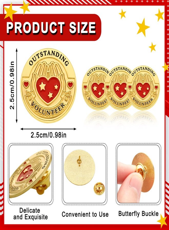تونديامو مجموعة تونديمو من 18 قطعة من دبابيس طية صدر السترة للعمل التطوعي، دبابيس ذهبية مميزة للمتطوعين المتميزين، دبابيس ذهبية للحقائب، هدايا تقديرية - Image 2