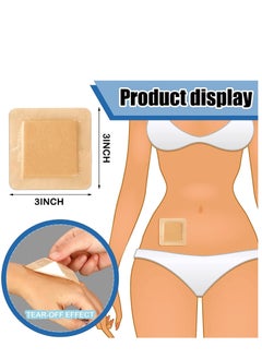 Excefore 15 Pieces Bordered Silicone Adhesive Foam Dressing Square Dressing with Border Adhesive Patches Shower Waterproof Patch Breathable Wound Bandage (3 x 3 Inch)  - Image 2