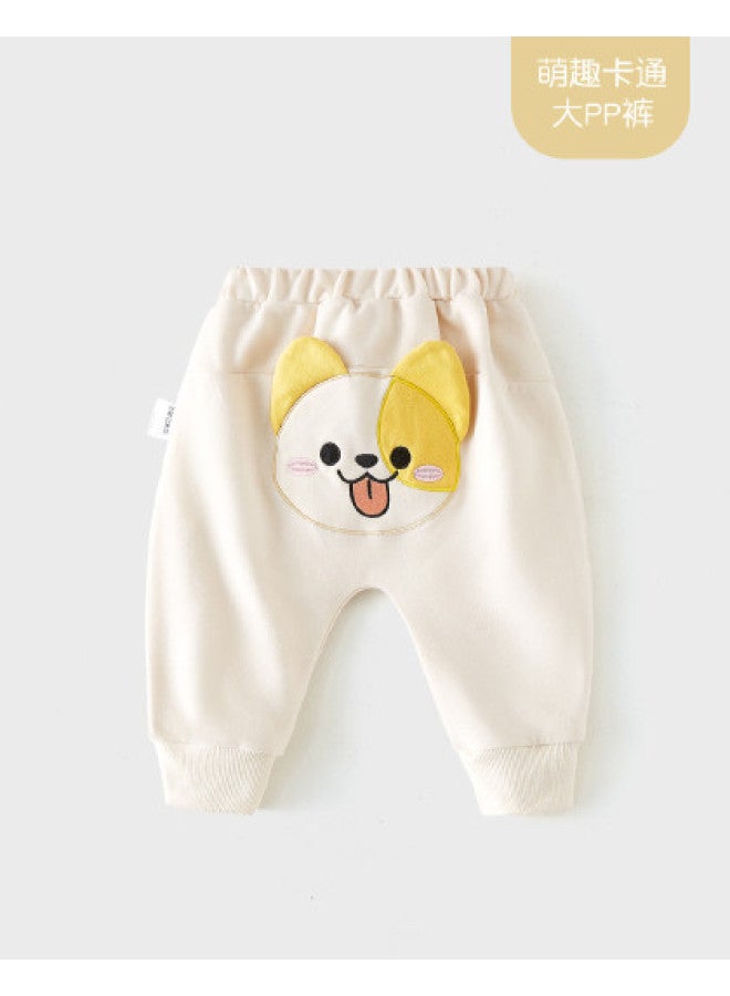 Doxiluka Baby Big Bottom Pants Spring/autumn Outing Toddler Sweatpants Kids' Fall Clothes Cartoon Puppy Cute Casual Pants - Image 1
