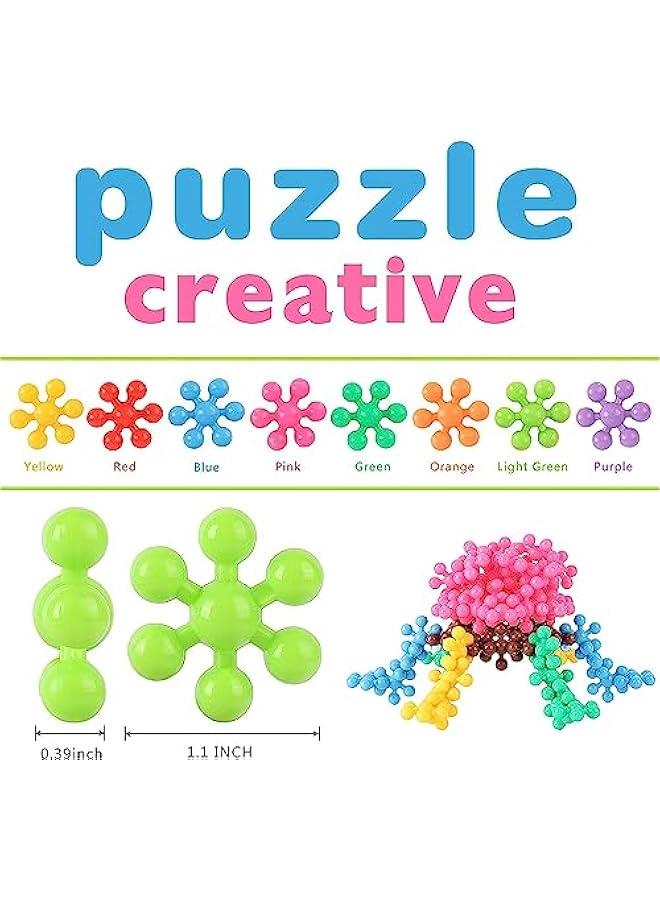 ميكسد مكعبات بناء للاطفال من بيبي، 200 قطعة من العاب العلوم والتكنولوجيا والهندسة والرياضيات، مجموعات اقراص بناء بلاستيكية صلبة متشابكة للاطفال في مرحلة ما قبل المدرسة للاولاد والبنات من سن 3 سنوات فما فو - Image 2