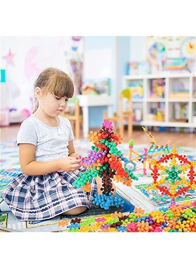 ميكسد مكعبات بناء للاطفال من بيبي، 200 قطعة من العاب العلوم والتكنولوجيا والهندسة والرياضيات، مجموعات اقراص بناء بلاستيكية صلبة متشابكة للاطفال في مرحلة ما قبل المدرسة للاولاد والبنات من سن 3 سنوات فما فو - Image 3