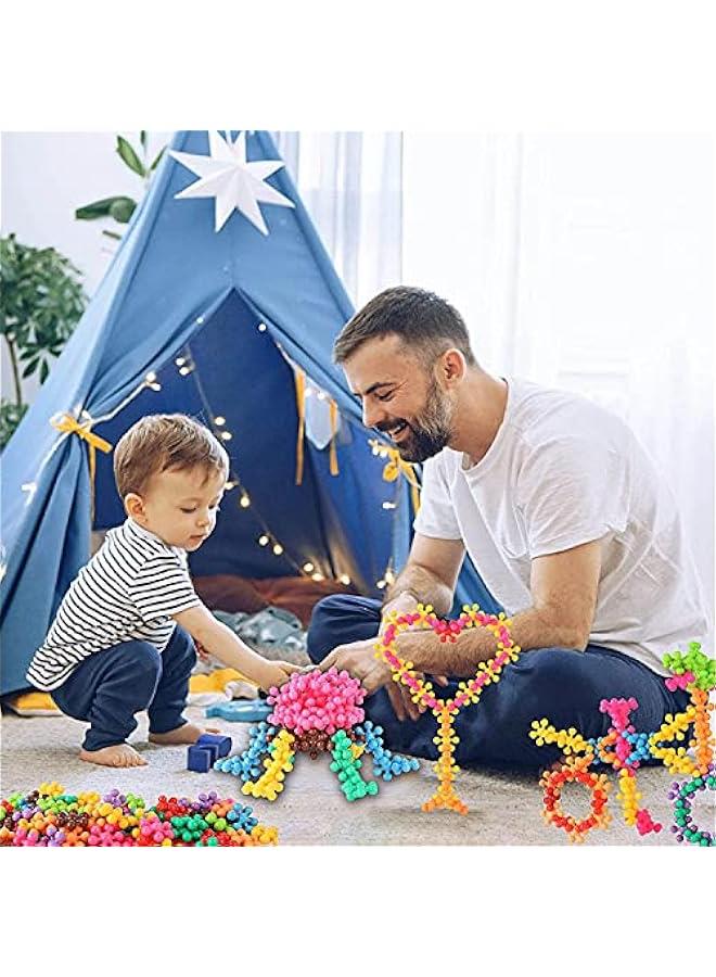 ميكسد مكعبات بناء للاطفال من بيبي، 200 قطعة من العاب العلوم والتكنولوجيا والهندسة والرياضيات، مجموعات اقراص بناء بلاستيكية صلبة متشابكة للاطفال في مرحلة ما قبل المدرسة للاولاد والبنات من سن 3 سنوات فما فو - Image 5