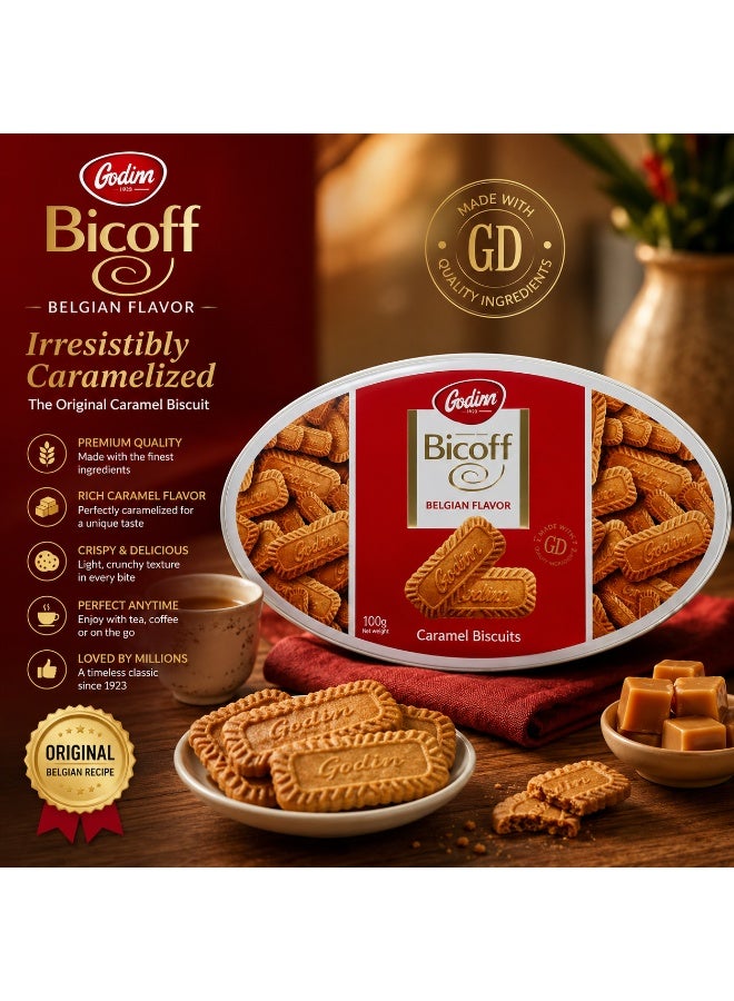 Godinn Bicoff Belgian Flavor Caramel Biscuits 100g - Image 4