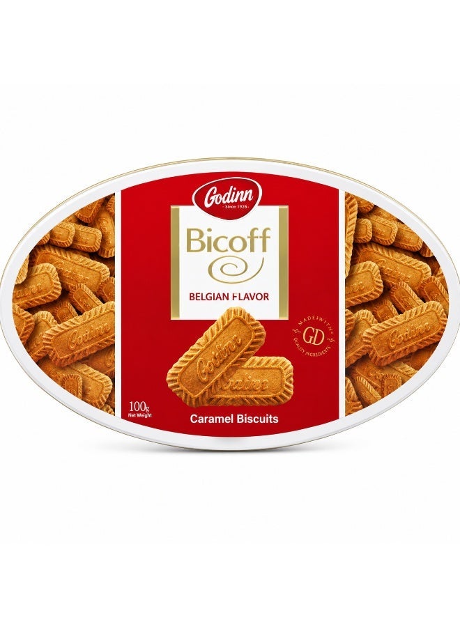 Godinn Bicoff Belgian Flavor Caramel Biscuits 100g - Image 1