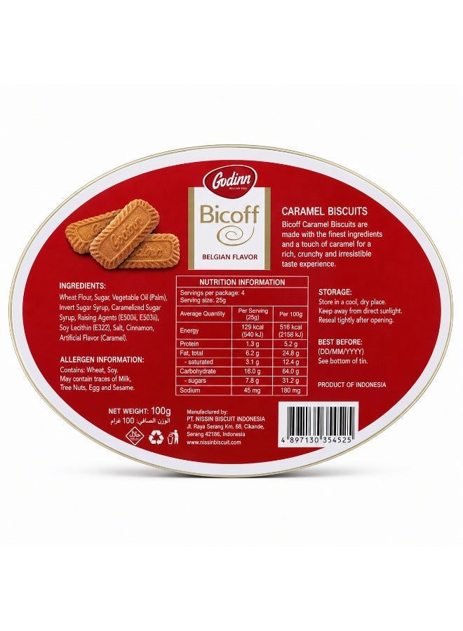 Godinn Bicoff Belgian Flavor Caramel Biscuits 100g - Image 2
