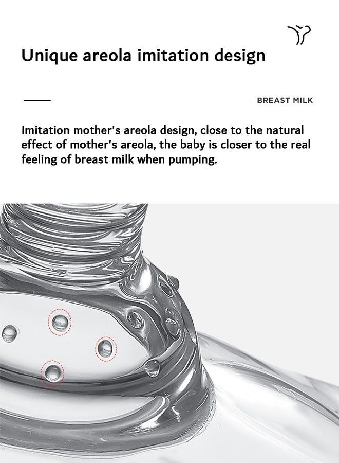2 Pcs Contact Nipple Shields, Ultra-Thin and Super-Soft Food-Grade Silicone Nipple Extender - Image 4