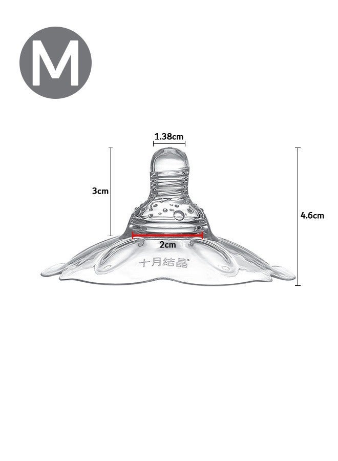 2 Pcs Contact Nipple Shields, Ultra-Thin and Super-Soft Food-Grade Silicone Nipple Extender - Image 2
