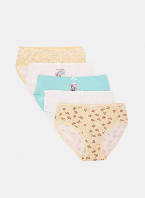Pack of 5 Girly Brief Panties