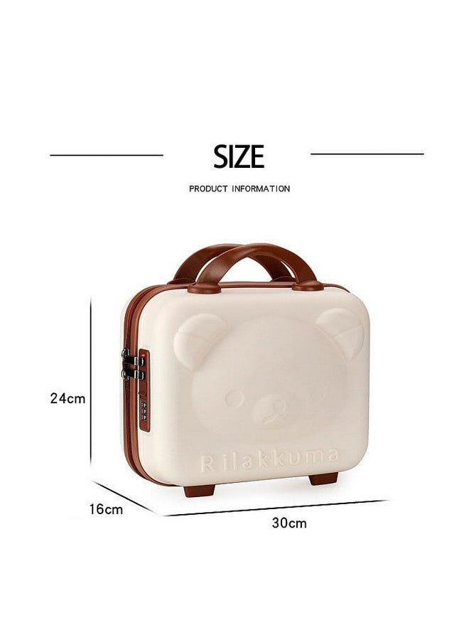 IMUU IMUU Mini 3D Bear Hand Luggage Cosmetic Bag with Handle, Portable, Waterproof, Storage Cosmetic Box with Lock Password Bag, Cosmetic Bag with Zipper, Cosmetic Clip-on Function for Women Girl - Image 2