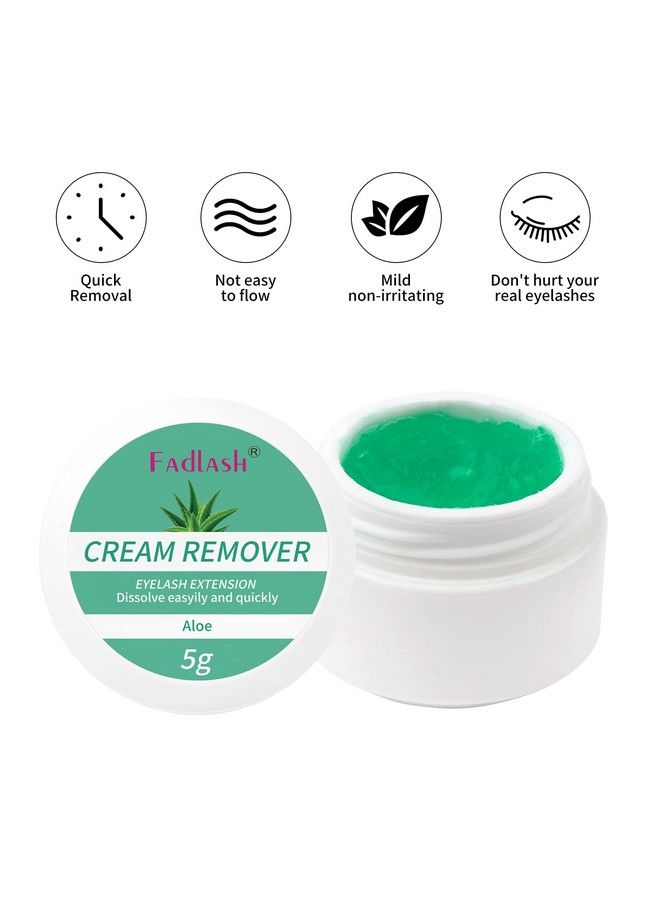 FADLASH Lash Remover For Professional Eyelash Extensions Dissolves Powerful Cream Lash Remover Low Irritation Lash Extension Remover Eyelash Glue Remover For Salon 5G (Aloe) - Image 5