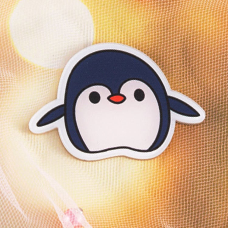 Cute Cartoon Acrylic Badge Brooch Kids Bag Decor Pins 18 Little Penguin [No.-A396]]
