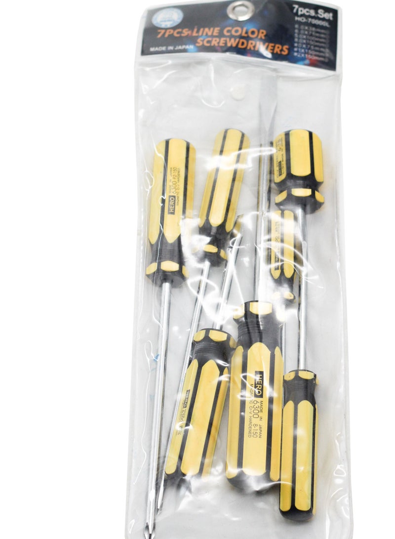 Screwdriver set by hero, 7 pcs,