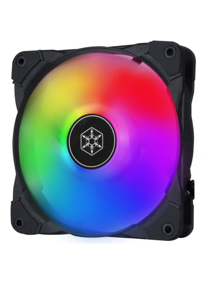 سيلفر ستون تتميز مروحة Air Blazer 120i Lite من سيلفرستون بتصميمها المبتكر الذي يجمع بين الأداء العالي والإضاءة القابلة للتوجيه، مما يجعلها خيارًا مثاليًا لتبريد نظامك. - Image 4