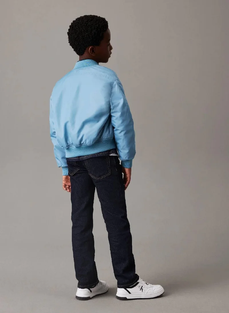 كالفن كلاين جينز جاكيت بومبر واسع مبطن